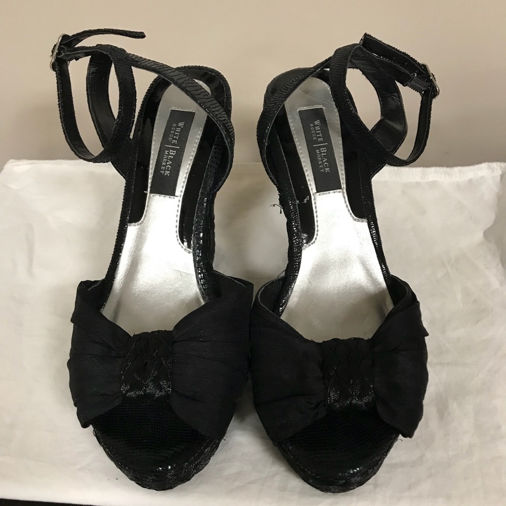 Black Platform Wedges White House Black Market
